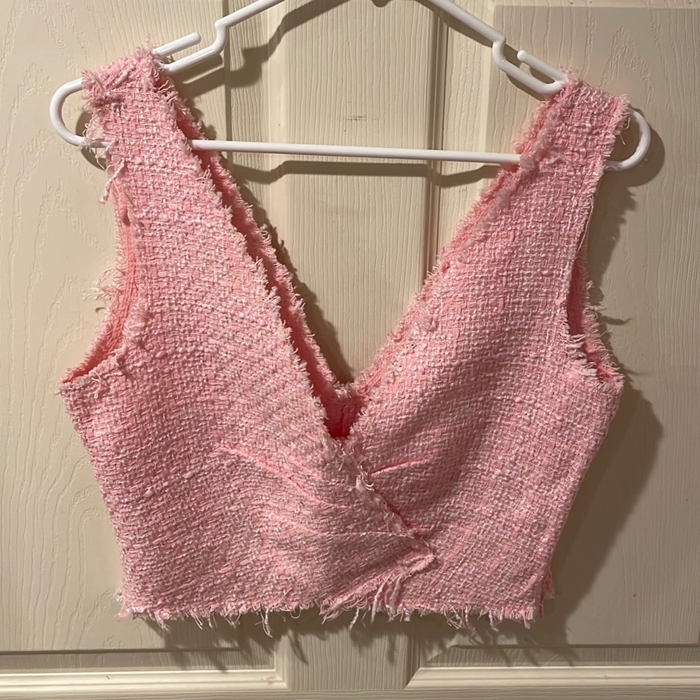 Zara side zip crop top.  Size small.